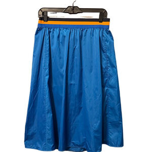 Tory Sport Vibrant Blue A-Line Skirt with Orange Band NWT